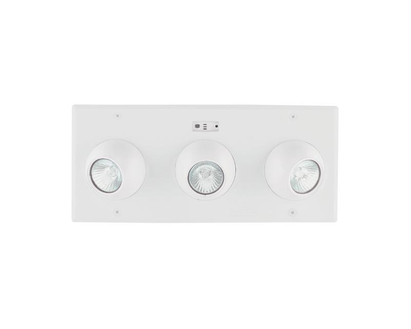 Compac Recessed Thermoplastic Emergency Unit, Spec Grade, Lead Calcium, 6V 18W, No Remote, White Housing, 6W MR16, Xtest
