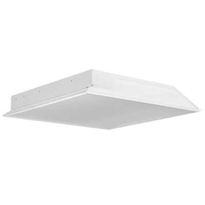 LED, 30W, 120-277V, .125” Pattern Acr. Lens, 4000K, Prem. Grid Troffer