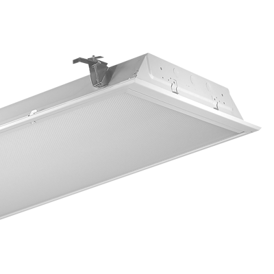FLU, 32W, 120-277V, T8, .125” Cl. Acr. Lens, 2lt 1x4 Flanged Troffer