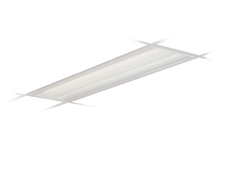 2x2, 2 Lamp F14T5, Standard Distribution, Slotted (Linear) Perforated w/White Overlay