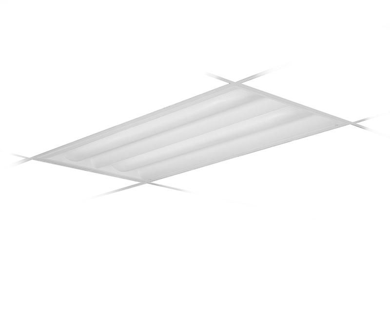 2x4, 2 Lamp F54T5HO, Standard Distribution, Round Perforated w/White Overlay