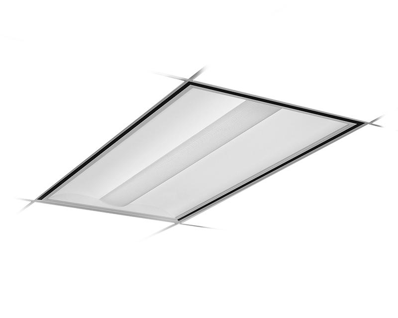 2x4, Air Handling, 6300 Nominal Delivered Lumens, 80 CRI, 4000K, Round Perf. w/White Overlay