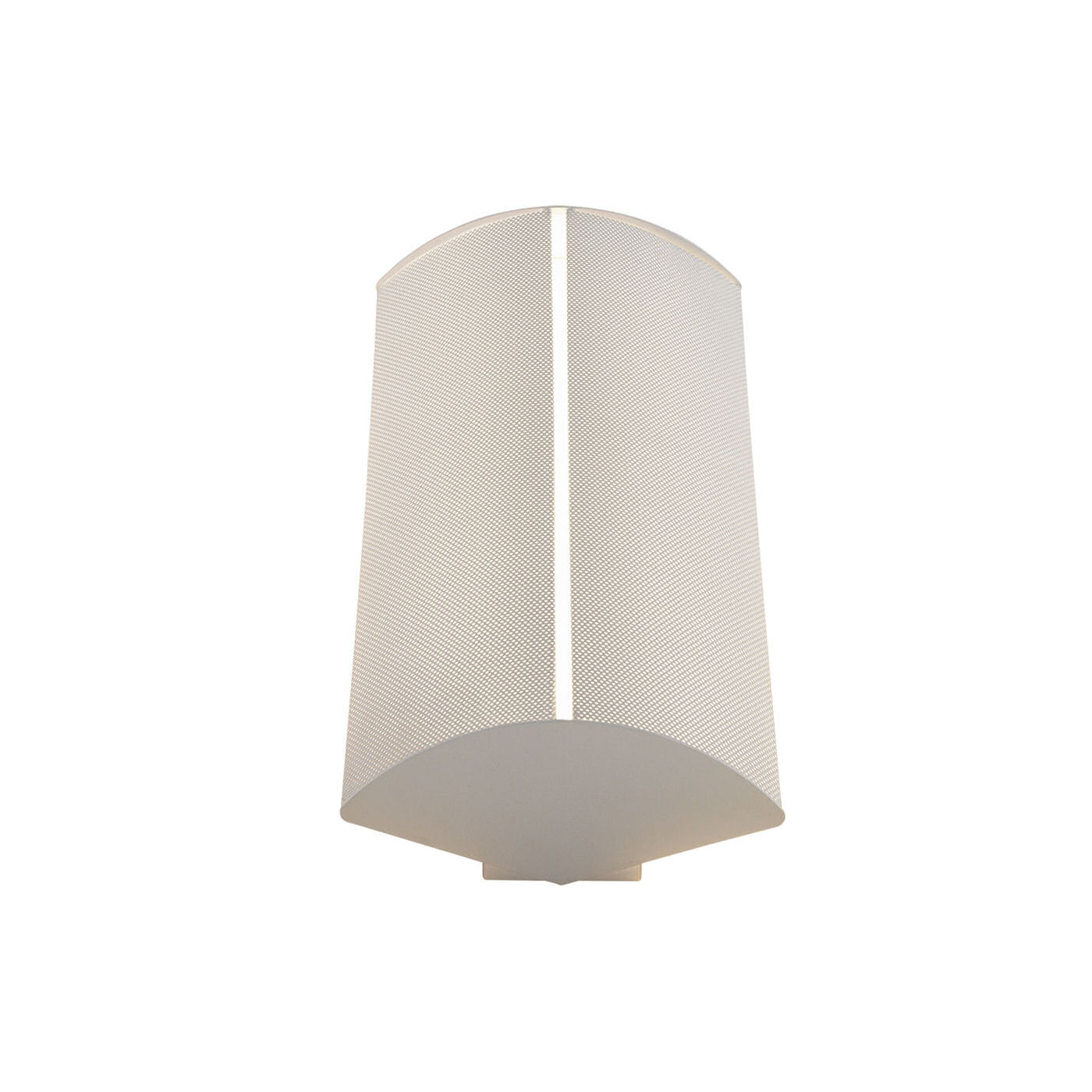 2', 2 Lamp CF55,  Surface Sconce, 2-Piece Perforated Metal Shield w/White Overlay