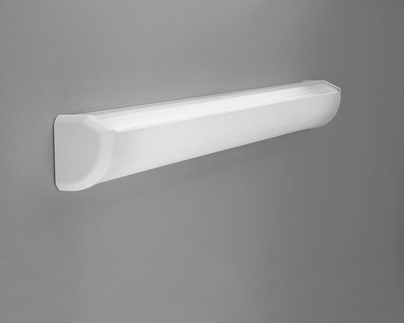 4', 2 Lamp F32T8, Wall Mounted Direct/Indirect, Perforated Metal Shield w/White Overlay
