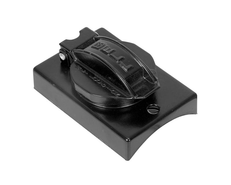 Weatherproof receptacle for round poles (M0006)