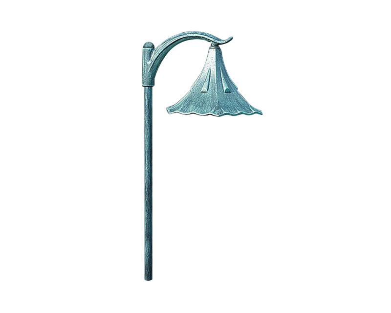 Path Light, Aluminum, Large Tudor Down Light, Verde, 100W A19, 120V