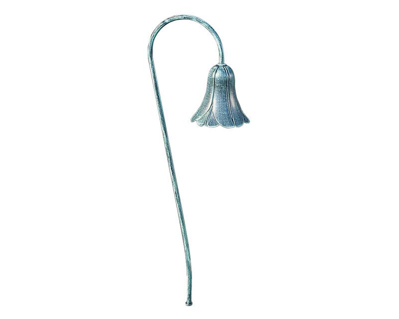 Path Light, Aluminum, Large Tulip, Verde, 100W A19, 120V