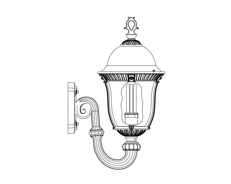 Milano, Medium Fluorescent, aluminum, Wall Mount, Clear glass, (1) 42W CFL, 120V