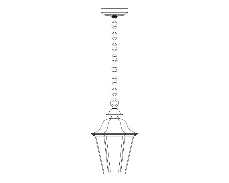 Manor LED, Large, aluminum, Ceiling Mount, chain, opal acrylic, (2) 12.4W LED, 3000K or 4000K, 120V