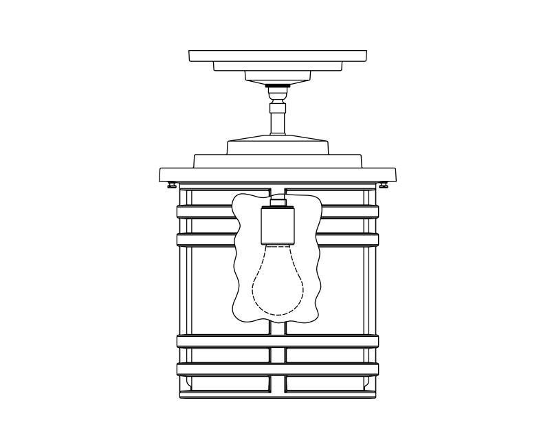 Aerial, Medium, aluminum, Ceiling Mount, opal acrylic, (1) 150W INC, 120V