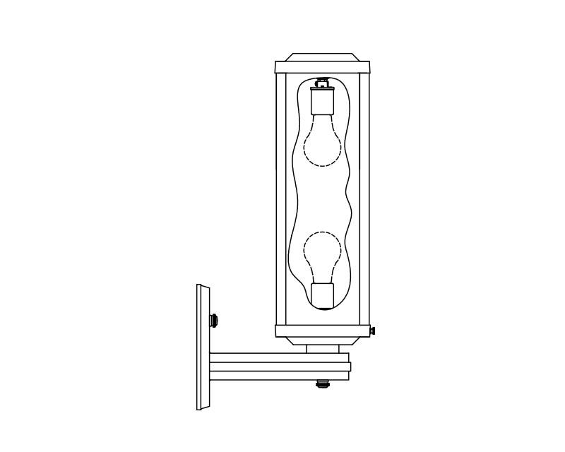 Gemini, Medium, aluminum, Wall Mount, opal acrylic, (2) 60W INC, 120V