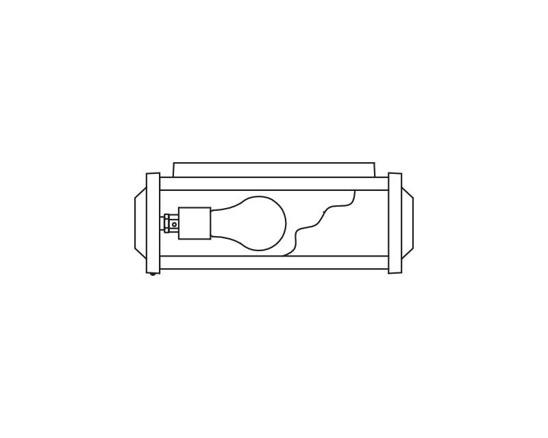 Gemini, Small, aluminum, Ceiling Mount, opal acrylic, (1) 40W INC, 120V