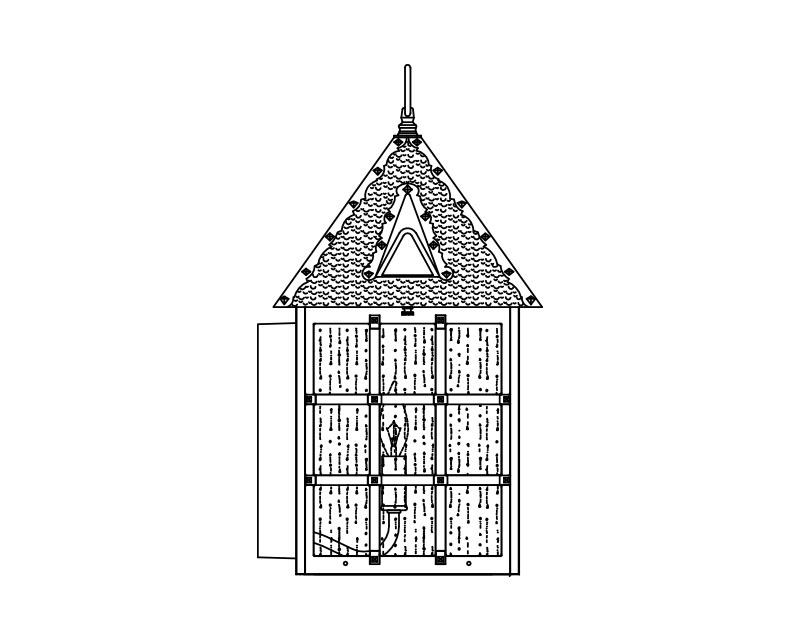 Abington, Large, aluminum, Wall Mount, Clear acrylic, (2) 40W B10, 120V