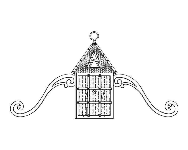 Abington, Large, aluminum, Wall Mount, Clear acrylic, (2) 40W B10, 120V