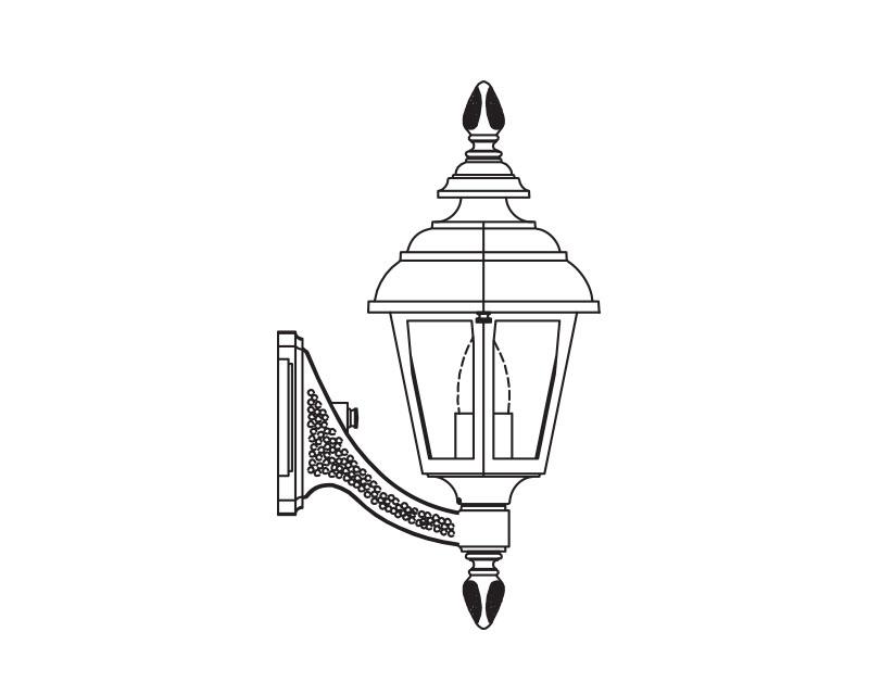 Value Line (6 Sided), Small Fluorescent, aluminum, Wall Mount, opal acrylic, (1) 26W CFL, 120V