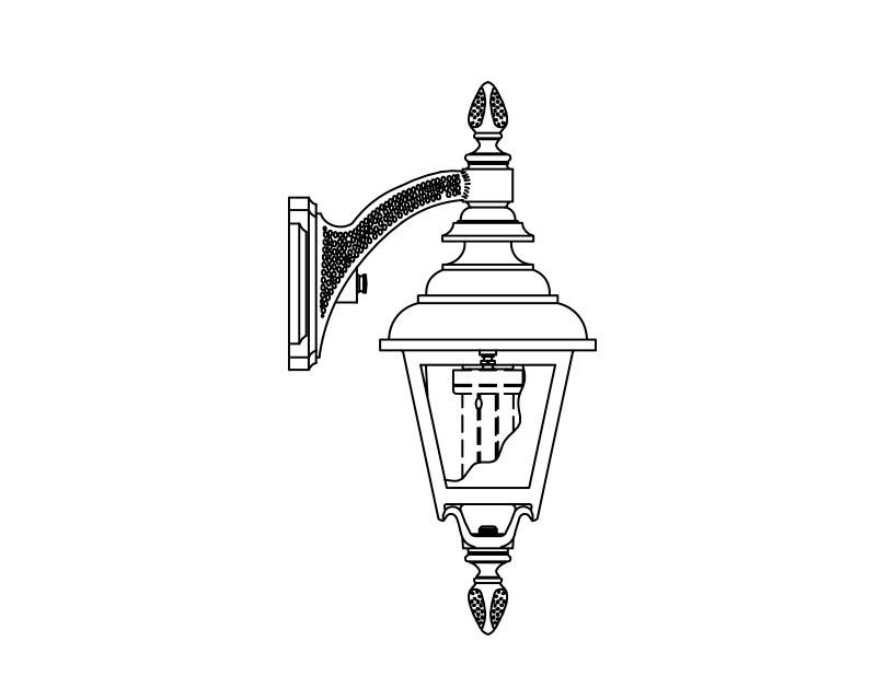 Value Line (4 Sided), Small Fluorescent, aluminum, Wall Mount, opal acrylic, (1) 26W CFL, 120V