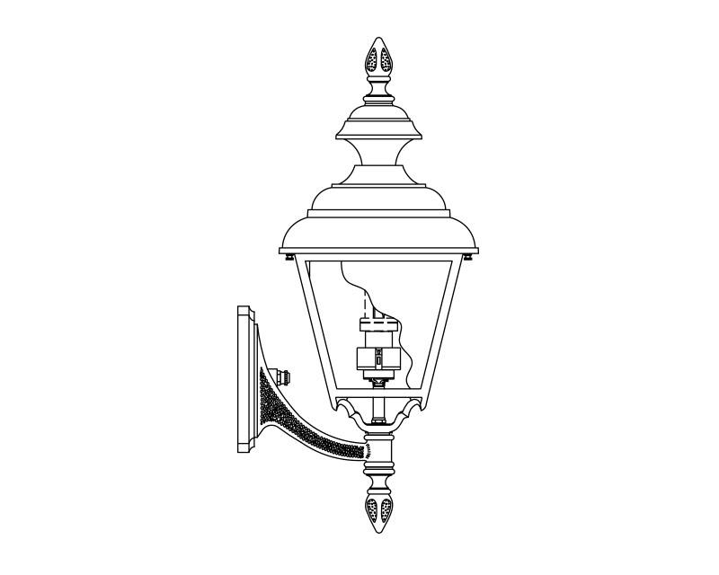 Value Line (4 Sided), Large Fluorescent, aluminum, Wall Mount, opal acrylic, (1) 42W CFL, 120V