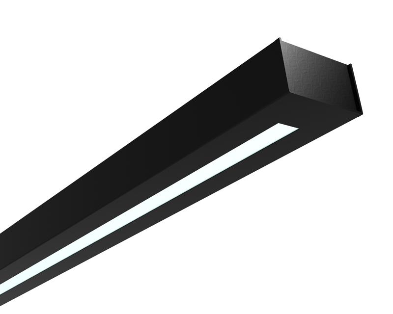 Chopstick Suspended Fluorescent, 1L T5 Semi-Indirect, MesoOptics Lens