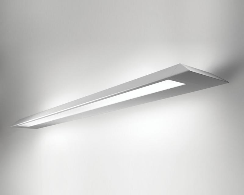 Verge Wall Fluorescent, 1L T5 Direct/Indirect Asymmetric, MesoOptics Lens