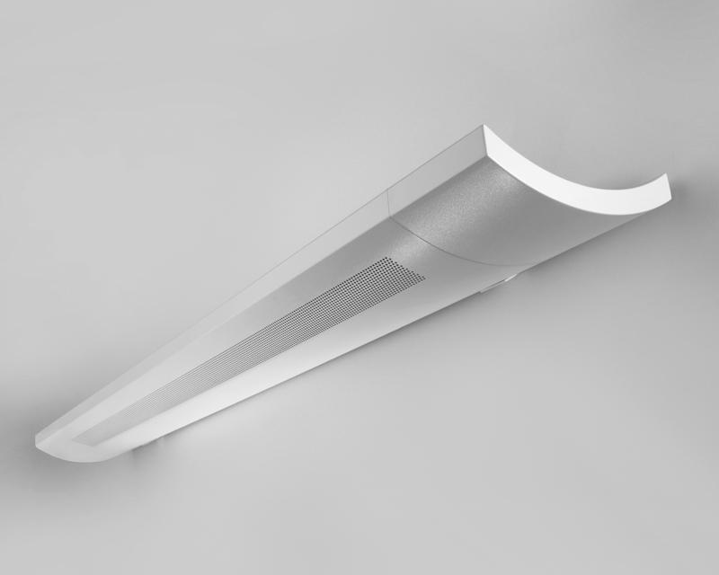 Sona Wall Fluorescent, 1L T5 Semi-Indirect Asymmetric, Round Perf Housing