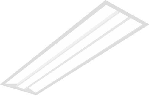 Shine 1'x4' Fluorescent, 1L T5 (28W) Direct, Vaulted Acrylic Side Lens with Flat Center Channel