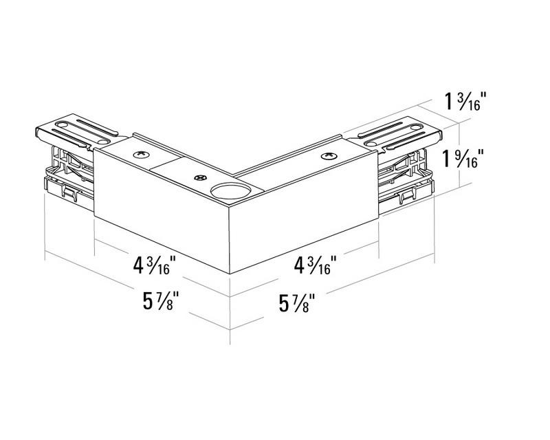 Prospec/Surface Track L Connector, Matte Black Finish