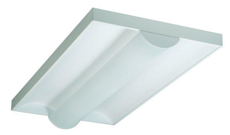 Direct/Indirect Surface Mounted Fluorescent – 2' x 4' with Perforated Basket, Static with 2 T5 Lamps