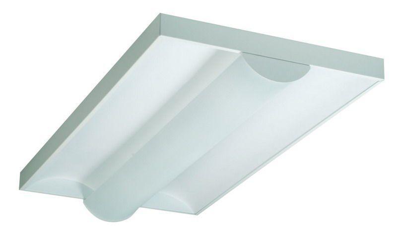 Direct/Indirect Surface Mounted Fluorescent  2' x 4' with Perforated Basket, Static with 2 T5 Lamps