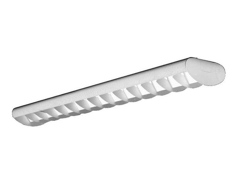 Eye-Q Indirect/direct Or Direct EYP Series 35° Louver, Suspended/surface Fluorescent Luminaire, Perforated Side Reflectors, 35° Louver, 48” Length, 2 Lamp T8; 96” Length, 2 Lamp T8 In Tandem