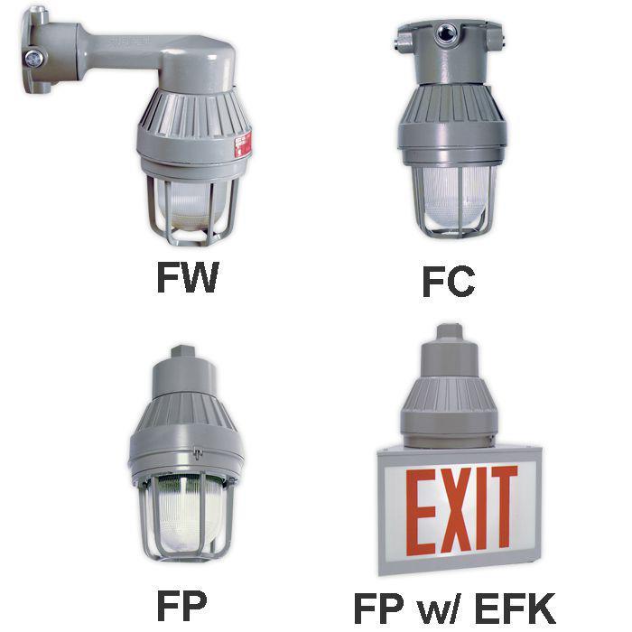 F Series, Pendant Mount, 120 V Emergency Only, 6 V 10 W Halogen