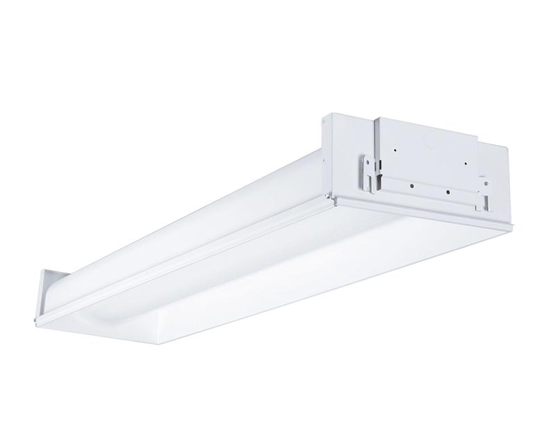 Recessed Fluorescent Direct/Indirect   1' x 4' with Acrylic Linear Prismatic Lens, Static with one 28 watt T5 Lamp