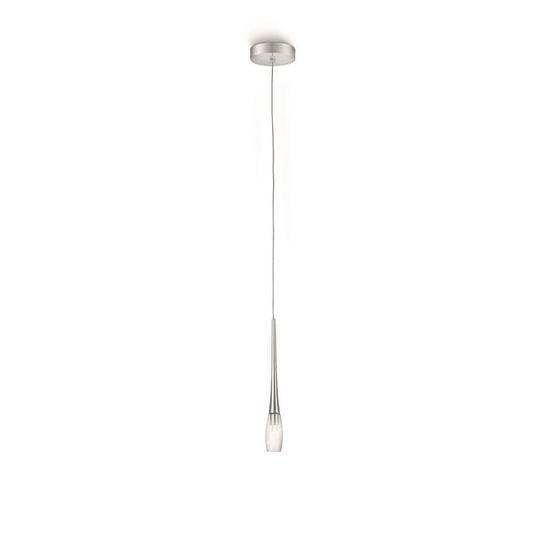 Philips Jazz 1-light LED Pendant in Chrome Finish with clear glass