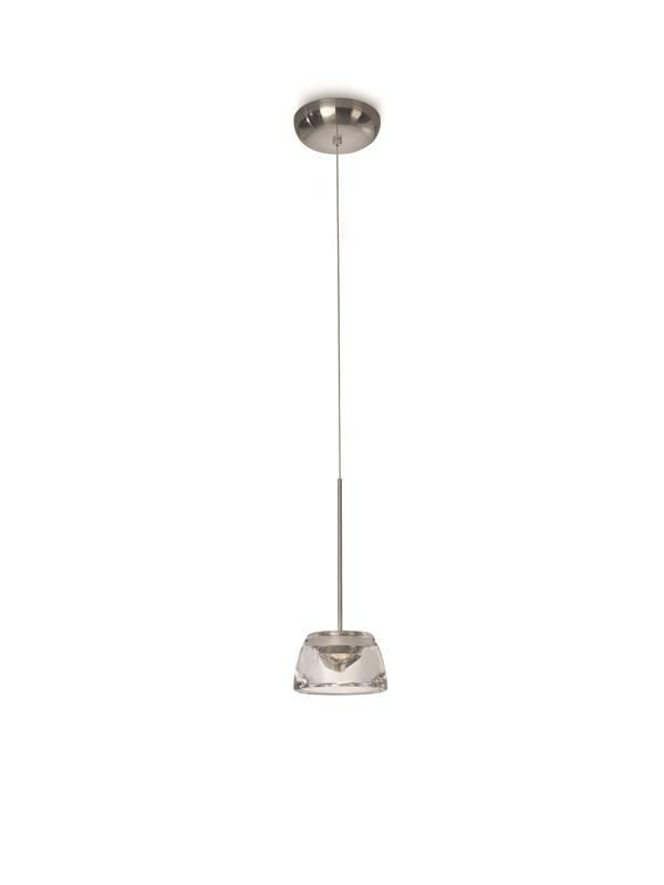 Philips Clario 1-Light LED Pendant in Nickel Finish with clear glass