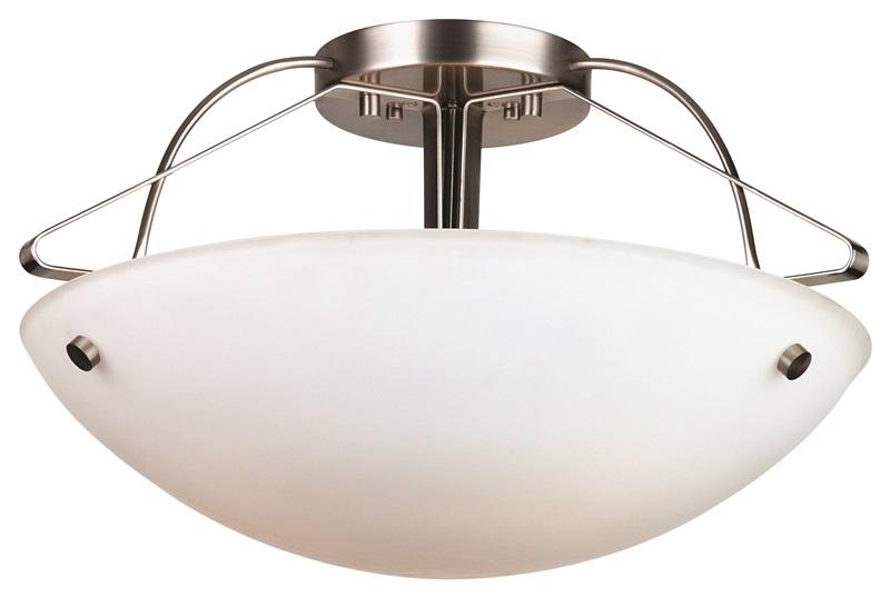 Philips Orb 3-light Ceiling in Satin Nickel Finish